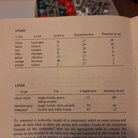 Molecular Model Set For Organic Chemistry Molymod Allyn Bacon 80s School Study - Picture 4 of 7